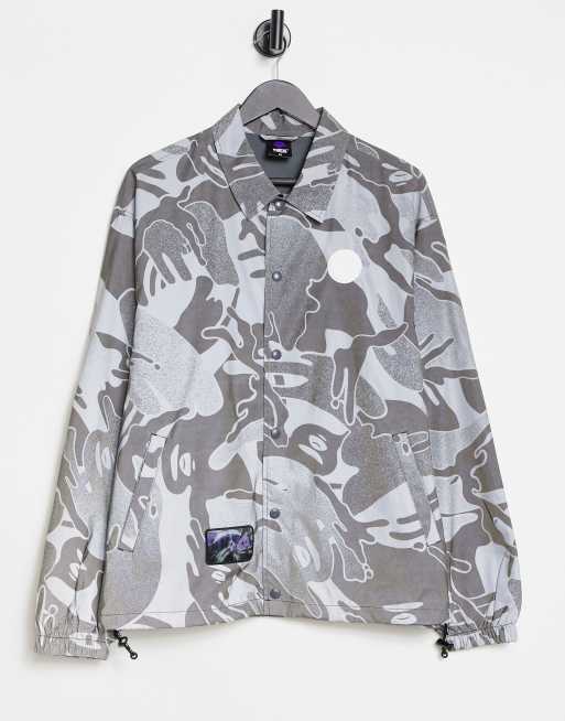 Aape By A Bathing Ape camo coach jacket in black | ASOS