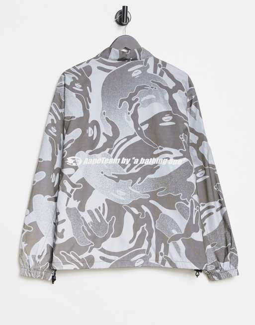 Aape By A Bathing Ape camo coach jacket in black