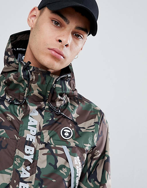 Persistencia crema Hueco AAPE By A Bathing Ape camo jacket with reflective taping | ASOS