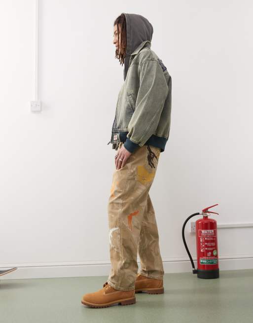 Aape By A Bathing Ape camo jeans in beige