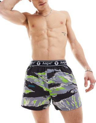 ® Aape By A Bathing Ape camo print boxer shorts in multi