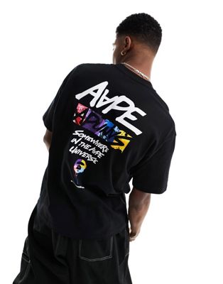 Aape By A Bathing Ape camo reflective t-shirt in black