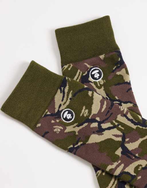 Aape by A Bathing Ape camo socks in multi, 2 of 3