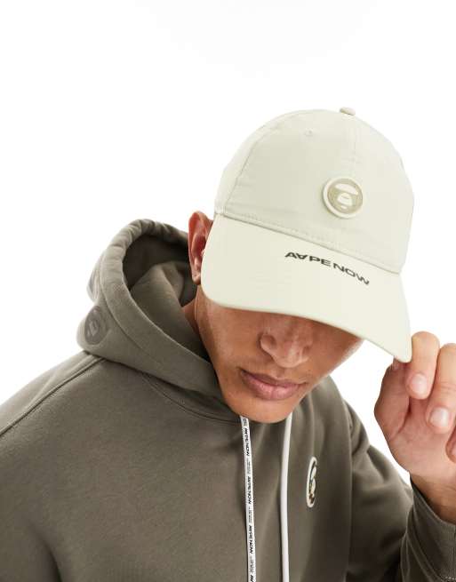 AAPE By A Bathing Ape - Casquette à inscription Now - Beige