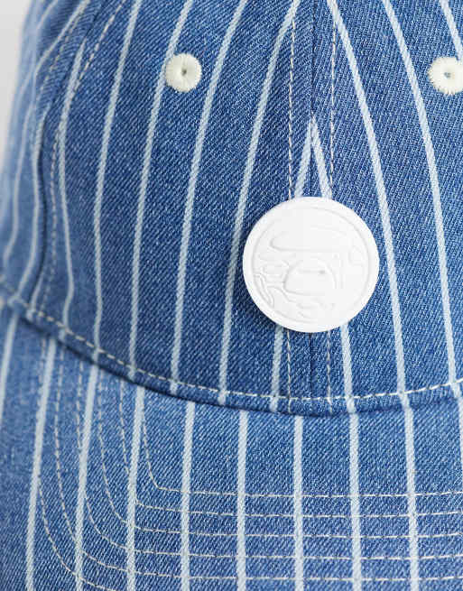 Aape by A Bathing Ape - Casquette de baseball à logo et fines rayures - Bleu, 3 de 3