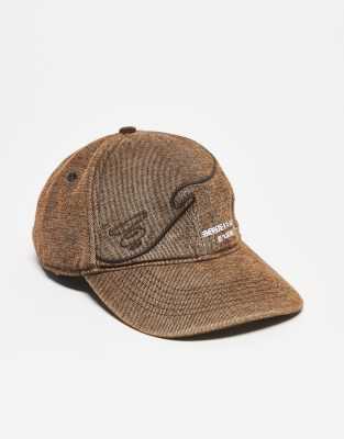 AAPE by A BATHING APE - Casquette de baseball effet patchwork - Marron-Brown