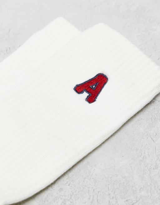 AAPE by A Bathing Ape - Chaussettes avec écusson - Blanc, 2 de 3