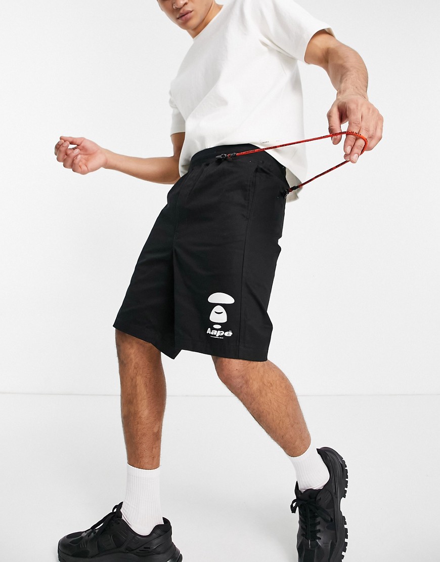 AAPE By A Bathing Ape chino shorts with key strap in black