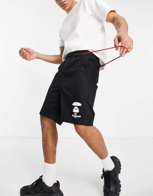 pe By A Bathing Ape Chino Shorts With Key Strap In Black Parfaire