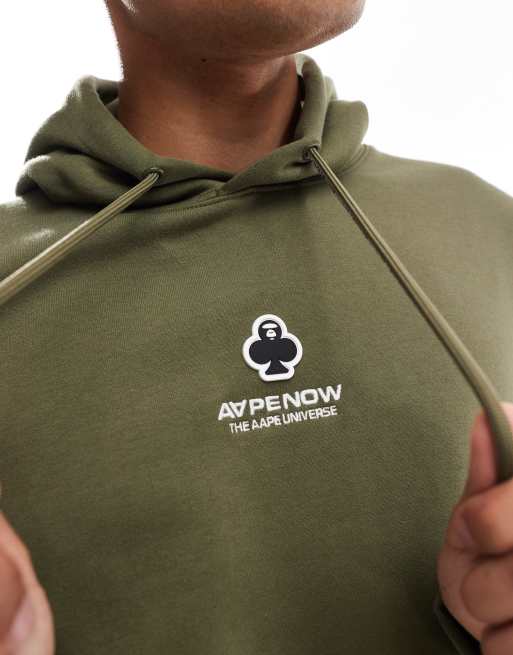 シンプル★ A BATHING APE AAPE NOW CLOVER PULLOVER HOODIE AAPE By A Bathing Ape clover hoodie in khaki | ASOS