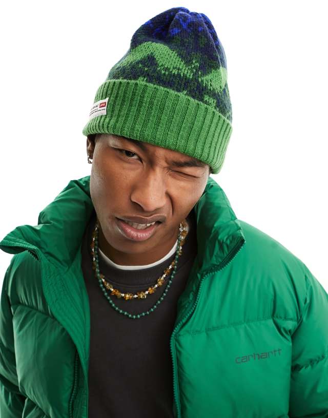 Aape By A Bathing Ape college beanie in blue | ASOS