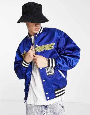 AAPE BY A BATHING APE® AAPE By A Bathing Ape college bomber jacket in navy