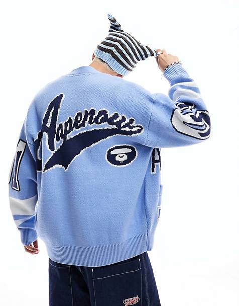Aape By A Bathing Ape college cardigan in blue