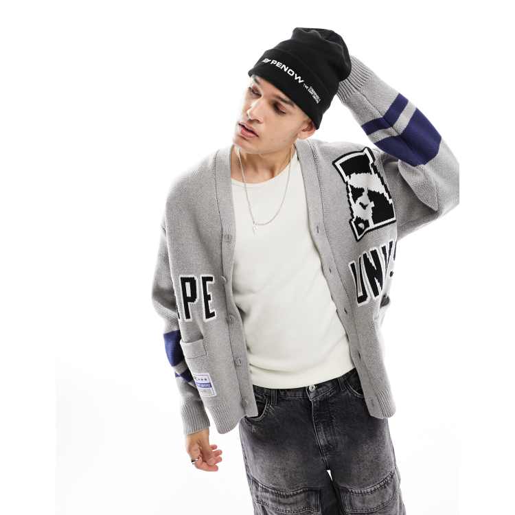 Aape By A Bathing Ape college cardigan in gray | ASOS