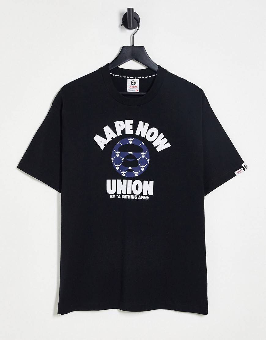 Aape By A Bathing Ape college t-shirt in black