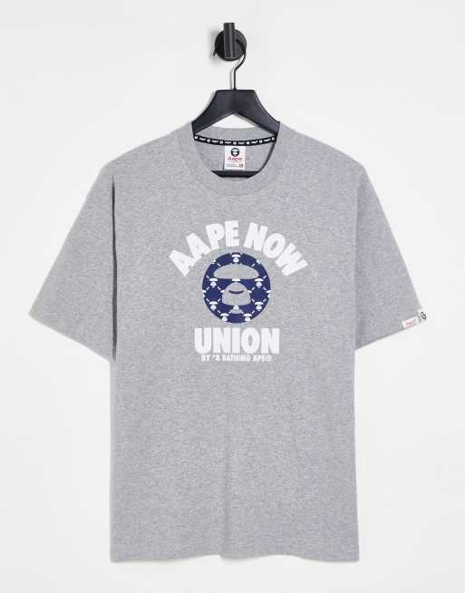 Aape By A Bathing Ape college t-shirt in gray