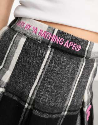 スカート AAPE Pattern pleated mini skirt AAPE Pattern pleated mini skirt APEE Pattern pleated mini