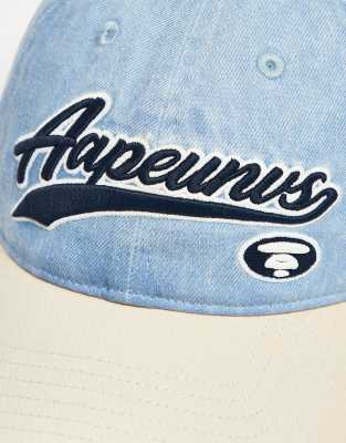 Aape By A Bathing Ape Collegiate Cap In Blue