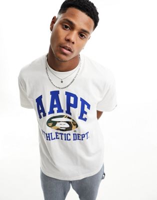 Aape By A Bathing Ape collegiate t-shirt in white - ASOS Price Checker