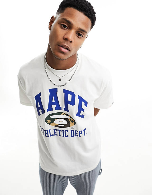 AAPE BY A BATHING APE® - Aape By A Bathing Ape collegiate t-shirt in white