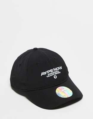 AAPE By A Bathing Ape – Czarna czapka z daszkiem i logo - view 1