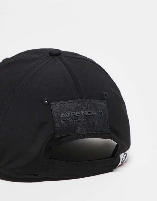 AAPE By A Bathing Ape – Czarna czapka z daszkiem i logo , 3 z 3
