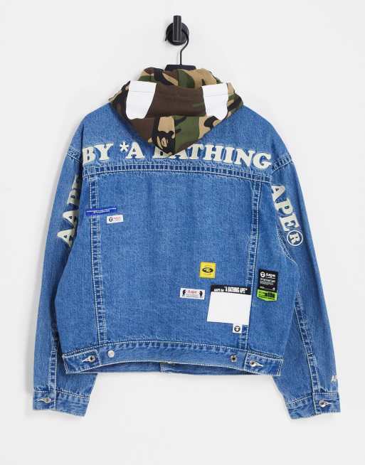 Bathing ape store jean jacket