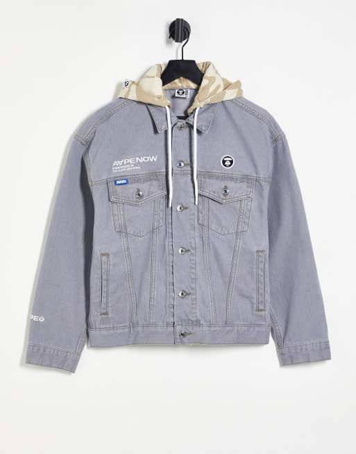 Aape By A Bathing Ape denim jacket in grey