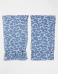 [AAPE BY A BATHING APE®] Aape by A Bathing Ape denim leg warmers in blue One Size BLUE