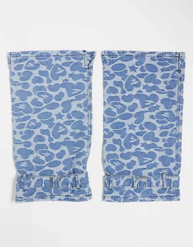 AAPE BY A BATHING APE® - Aape by A Bathing Ape denim leg warmers in blue