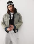 [AAPE BY A BATHING APE®] Aape by A Bathing Ape denim western jacket with back embroidery in vintage wash-Blue XL BLUE
