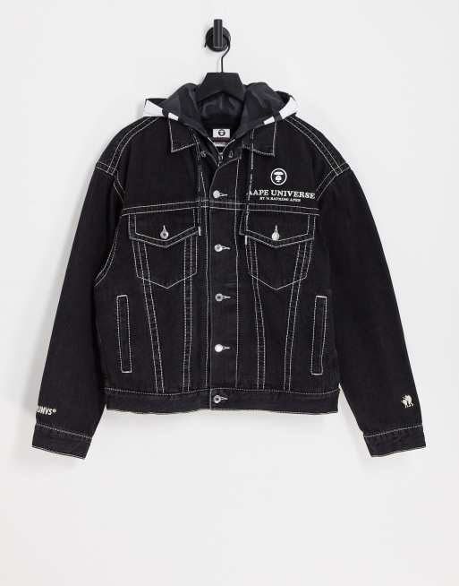 AAPE By A Bathing Ape - Denimjakke i sort