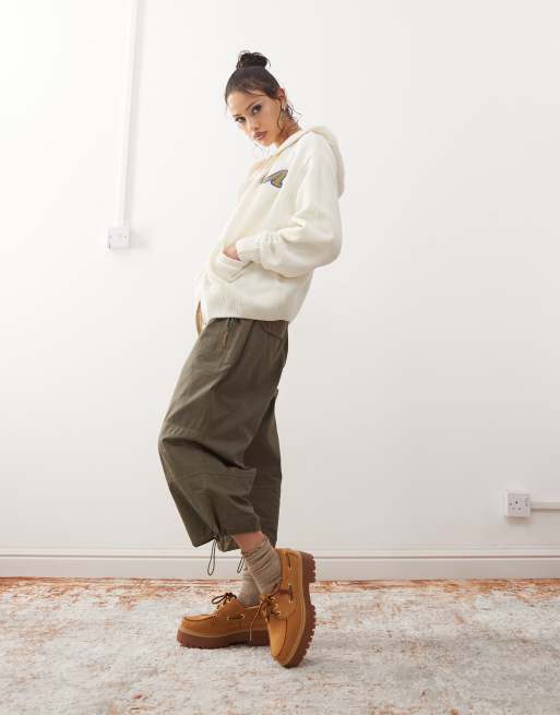 Aape By A Bathing Ape - Elfenbenshvid strikket hættetrøje med lynlås og logo, 4 af 4