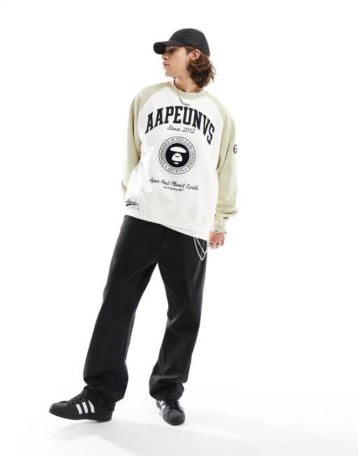 AAPE BY A BATHING APE® - Felpa college beige