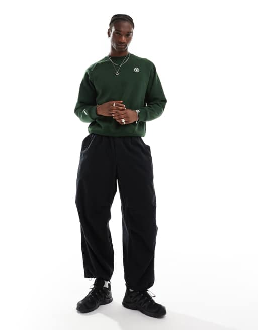 AAPE BY A BATHING APE felpa girocollo con cuore verde scuro, 3 di 4