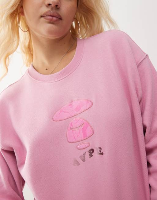 AAPE By A Bathing Ape Felpa rosa con logo ASOS