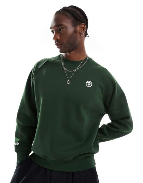 Aape By A Bathing Ape - Felpa verde scuro con logo - view 1
