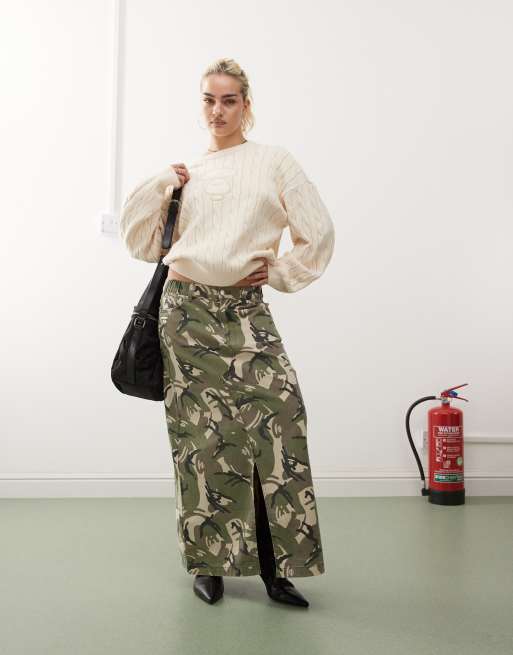 AAPE By A Bathing Ape - Gebreid sweatshirt met logo in ivoorkleur, 3 van 4