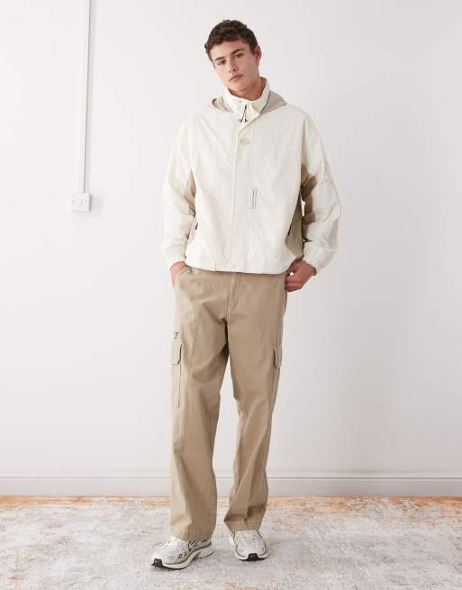 Aape by A Bathing Ape - Giacca a vento squadrata bianco sporco e beige, 2 di 5