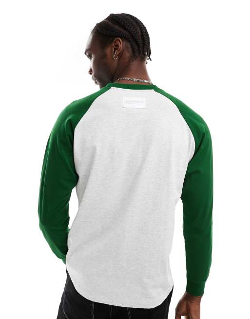 AAPE By A Bathing Ape – Grå och grön t-shirt med långa raglanärmar , 3 av 4