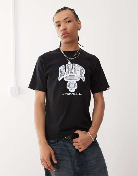 Aape by A Bathing Ape graffiti logo t-shirt in black - view 1