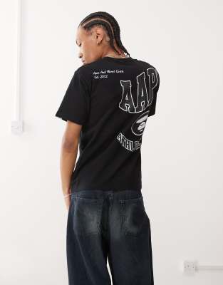 Aape By A Bathing Ape Graffiti Logo T-shirt In Black