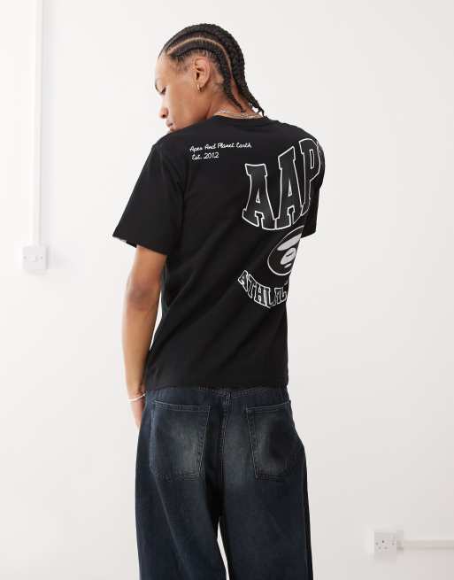 Aape by A Bathing Ape graffiti logo t-shirt in black