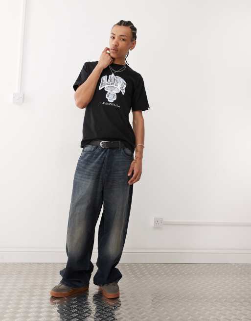 Aape by A Bathing Ape graffiti logo t-shirt in black