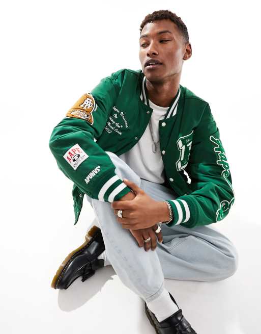 AAPE By A Bathing Ape – Grön jacka i collegestil
