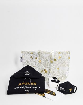 AAPE By A Bathing Ape happy bag containing various products