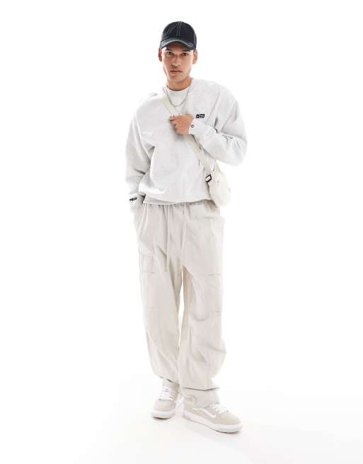 Aape by A Bathing Ape - Heart - Felpa girocollo grigio mélange, 3 di 4