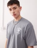 [AAPE BY A BATHING APE®] Aape by A Bathing Ape heart logo t-shirt in light grey Chest 32 GREY