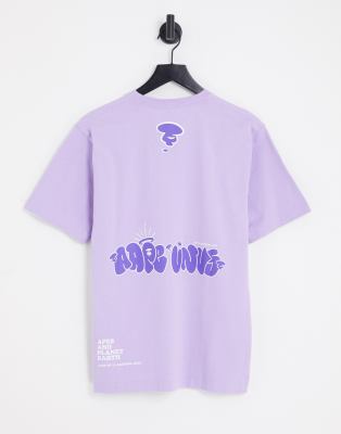 purple a bathing ape shirt