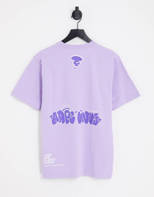 A bathing ape shirt purple sale